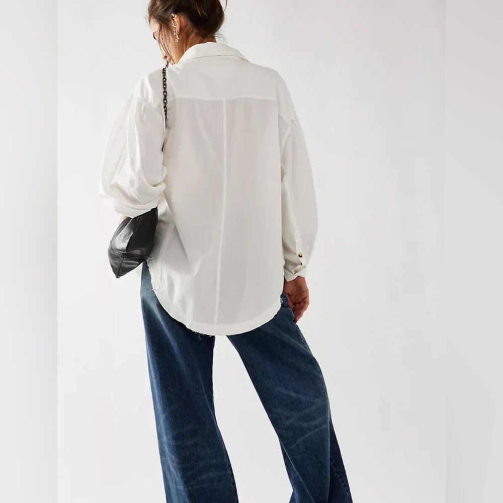 Free People We The Free Happy Hour Solid Poplin Top 417